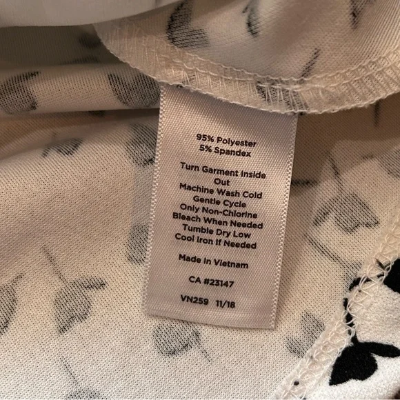 Talbots Black And White Peplum Blouse - Picture 3 of 4